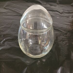 vtg Libbey Creations egg shape, terrerium apothecary, candy jar 8.25"